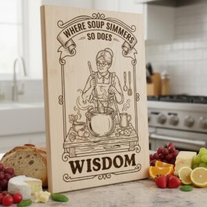 Vintage Engraved Board Design, Charcuterie Laser Template, Funny Animal Family Decor