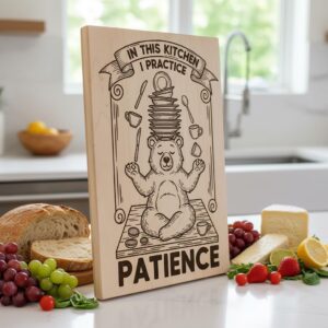 Vintage Engraved Board Design, Charcuterie Laser Template, Funny Animal Family Decor