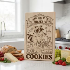 Vintage Engraved Board Design, Charcuterie Laser Template, Funny Animal Family Decor