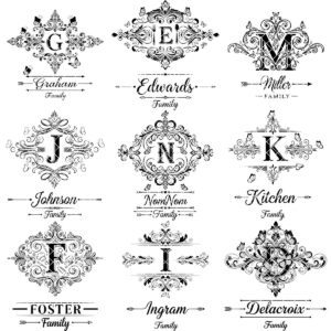 Vintage Monogram Engraving Design for Personalized Charcuterie Boards, Kitchen Decor