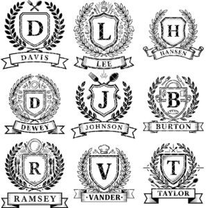 Vintage Monogram Family Crest Designs, 52 Charcuterie Board Engraving Files