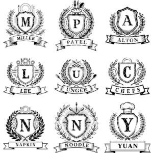 Vintage Monogram Family Crest Designs, 52 Charcuterie Board Engraving Files