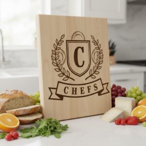 Vintage Monogram Family Crest Designs, 52 Charcuterie Board Engraving Files