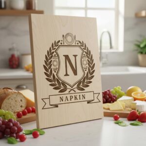 Vintage Monogram Family Crest Designs, 52 Charcuterie Board Engraving Files