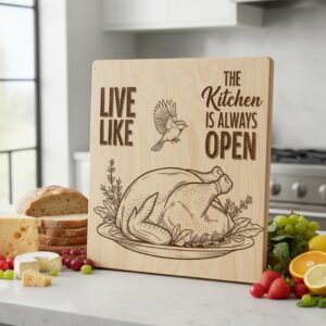 Whimsical Bread Board Engraving Bundle, Funny Charcuterie, Family Name Decor