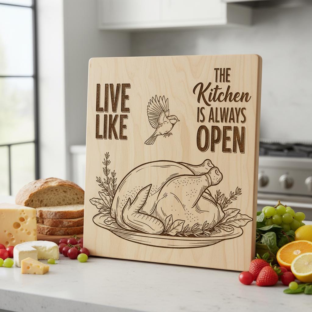 Whimsical Bread Board Engraving Bundle, Funny Charcuterie, Family Name Decor