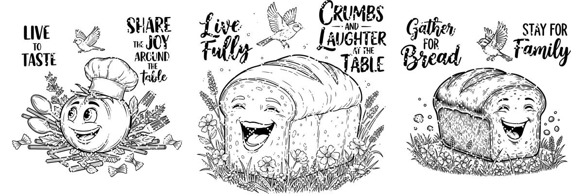 Whimsical Bread Board Engraving Bundle, Funny Charcuterie, Family Name Decor