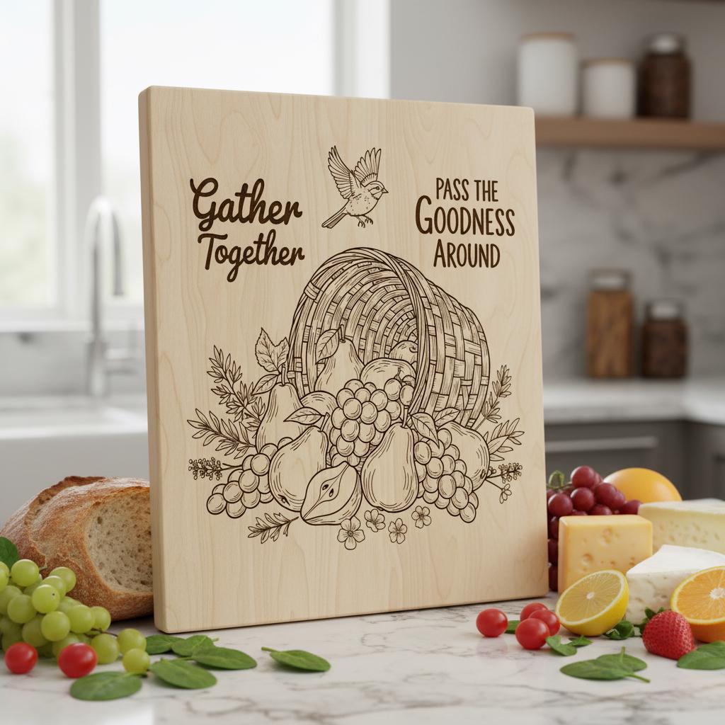 Whimsical Bread Board Engraving Bundle, Funny Charcuterie, Family Name Decor