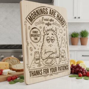 Whimsical Doodle Breakfast Charcuterie Engraving Design Bundle for Boards