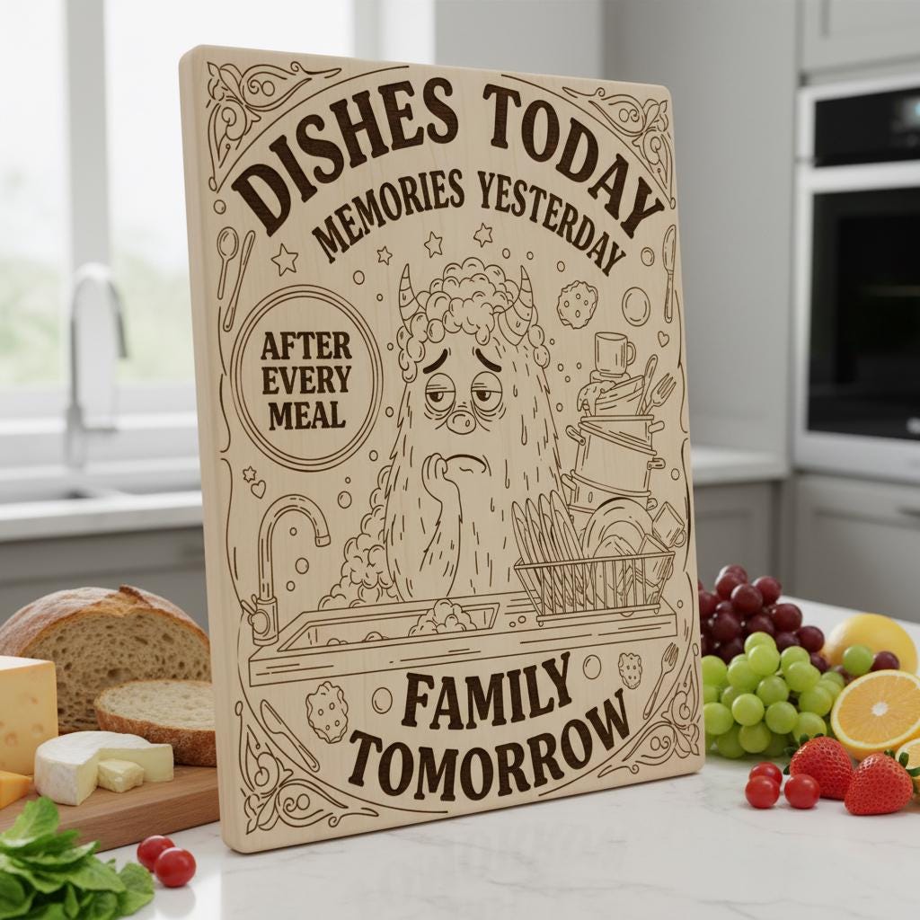 Whimsical Doodle Breakfast Charcuterie Engraving Design Bundle for Boards