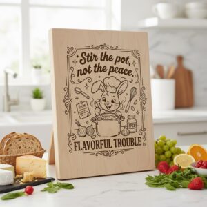Animal Chef Board Engraving Designs Bundle, 20 Kitchen Charcuterie Files