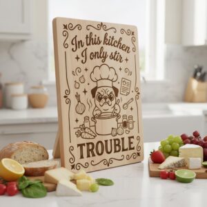 Animal Chef Board Engraving Designs Bundle, 20 Kitchen Charcuterie Files