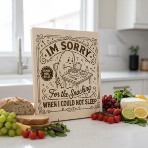 Charcuterie Board Designs, Funny Kitchen Vintage Cartoon Art for Laser Engraving