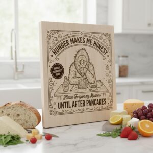 Charcuterie Board Designs, Funny Kitchen Vintage Cartoon Art for Laser Engraving