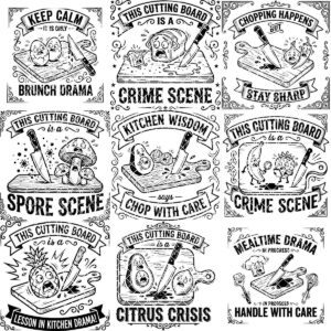 Charcuterie Board Engraving Bundle, 21 Funny Kitchen Designs, Chopping Board Art