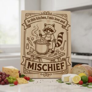 Charcuterie Board Engraving Bundle, Whimsical Vintage Line Art, Animal Chef Banner