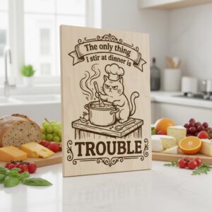 Charcuterie Board Engraving Bundle, Whimsical Vintage Line Art, Animal Chef Banner