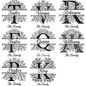 Chopping Board Monogram Bundle, Honeycomb Wildflower, Laser Engraving File, Custom Name