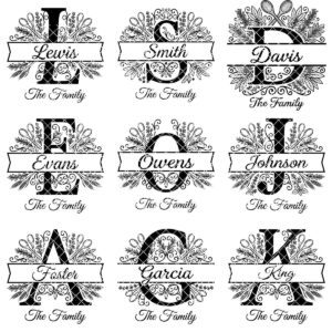 Chopping Board Monogram Engraving Bundle, Custom Alphabet Family Name Designs