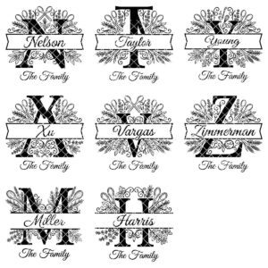 Chopping Board Monogram Engraving Bundle, Custom Alphabet Family Name Designs