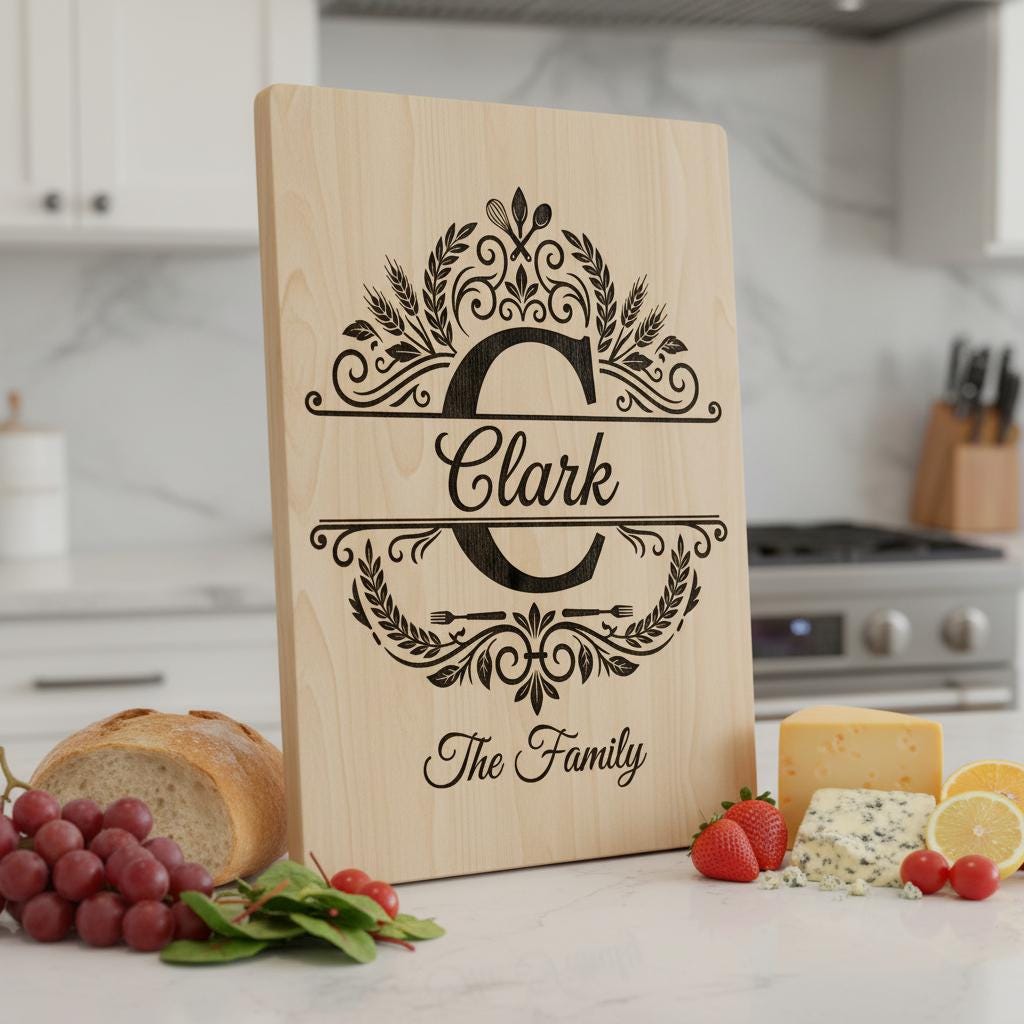 Elegant Alphabet Surname Monogram Bundle, Engraving Ready Family Name Designs