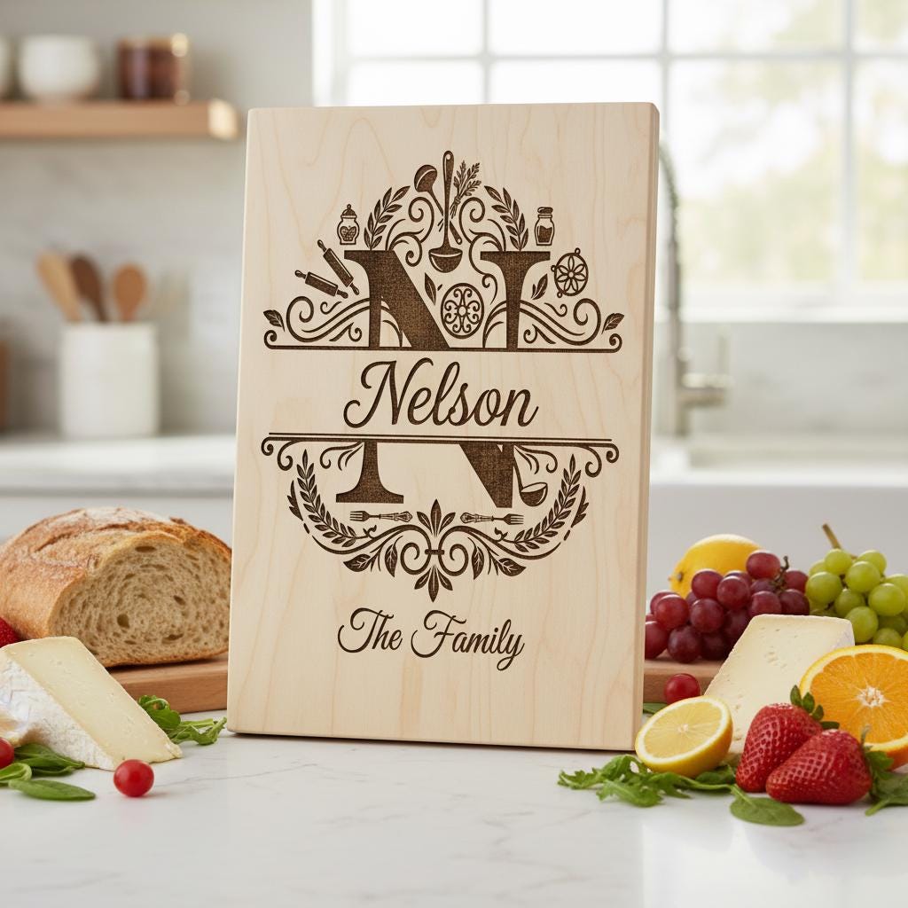 Elegant Alphabet Surname Monogram Bundle, Engraving Ready Family Name Designs