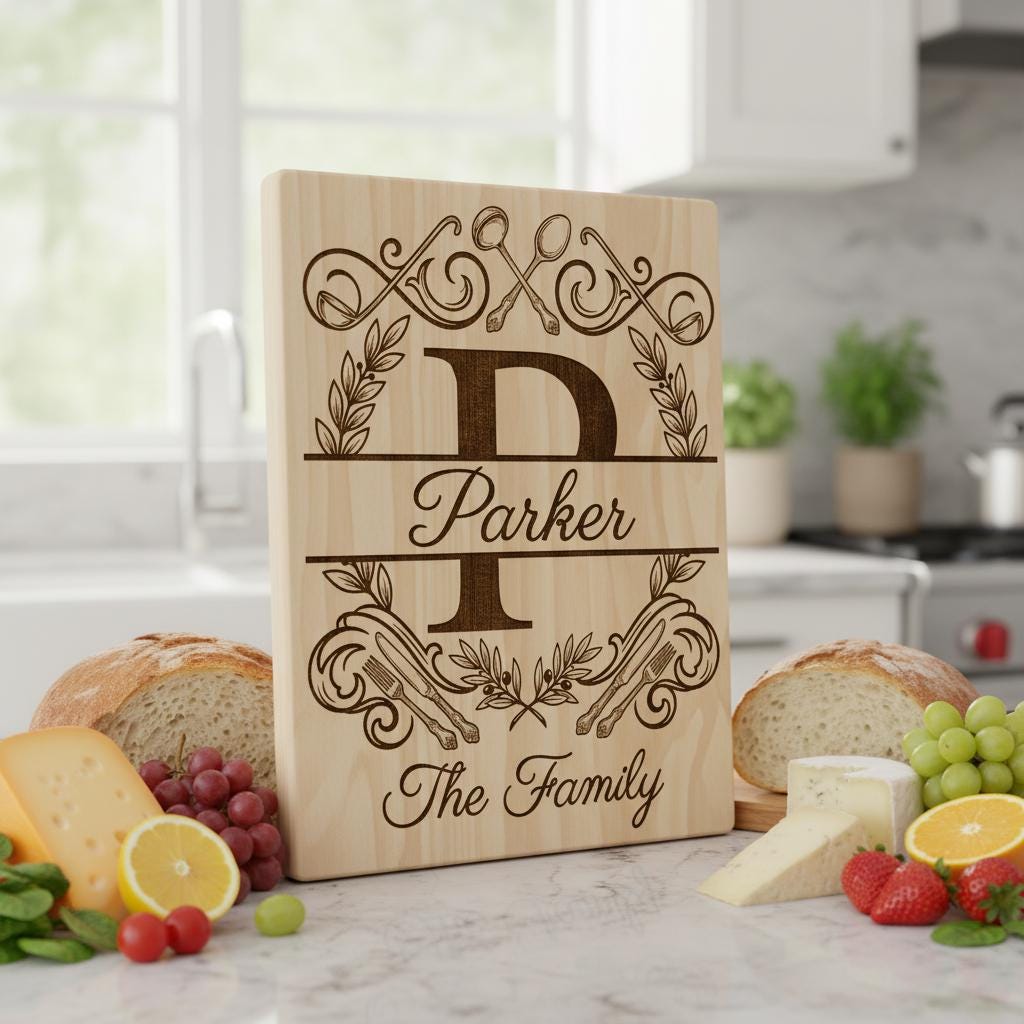 Elegant Alphabet Surname Monogram Bundle, Engraving Ready Family Name Designs