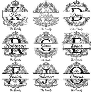 Elegant Monogram Bundle, Family Name Engraving Files for Boards and Wood Signs