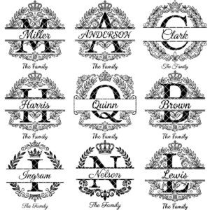Elegant Monogram Bundle, Family Name Engraving Files for Boards and Wood Signs