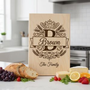 Engraving File Bundle, Bread Board Decor, Rustic Kitchen, Custom Monogram Family Name