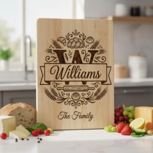 Engraving File Bundle, Bread Board Decor, Rustic Kitchen, Custom Monogram Family Name