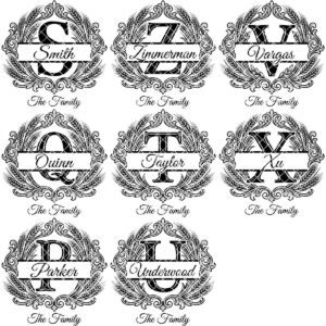 Family Crest Monogram Engraving File, Wheat Alphabet, Dining Hall Decor
