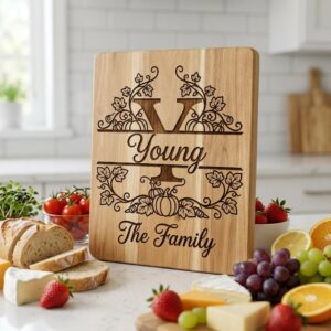 Family Monogram Alphabet Bundle, Custom Name Engraving Files, Vine Surname Art
