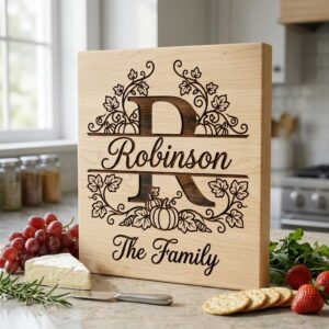 Family Monogram Alphabet Bundle, Custom Name Engraving Files, Vine Surname Art