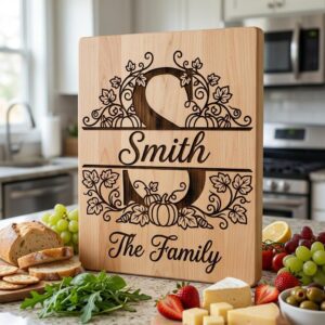 Family Monogram Alphabet Bundle, Custom Name Engraving Files, Vine Surname Art