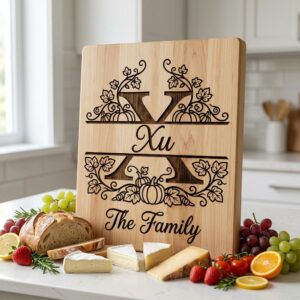 Family Monogram Alphabet Bundle, Custom Name Engraving Files, Vine Surname Art