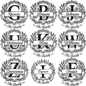 Family Monogram Engraving File, Custom Surname Logo, Digital Alphabet Design