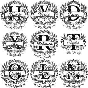 Family Monogram Engraving File, Custom Surname Logo, Digital Alphabet Design
