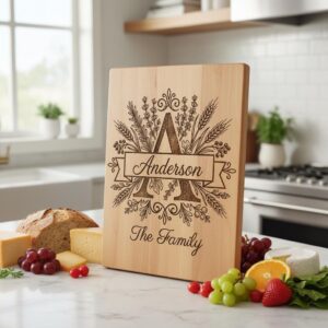 Family Monogram Engraving File, Custom Surname Logo, Digital Alphabet Design