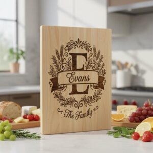 Family Monogram Engraving File, Custom Surname Logo, Digital Alphabet Design