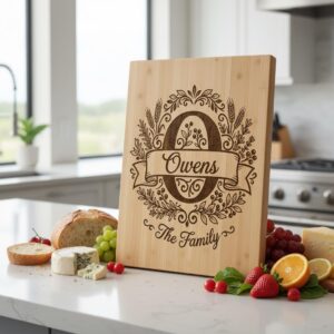 Family Monogram Engraving File, Custom Surname Logo, Digital Alphabet Design