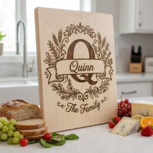 Family Monogram Engraving File, Custom Surname Logo, Digital Alphabet Design