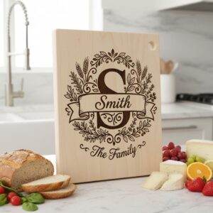 Family Monogram Engraving File, Custom Surname Logo, Digital Alphabet Design