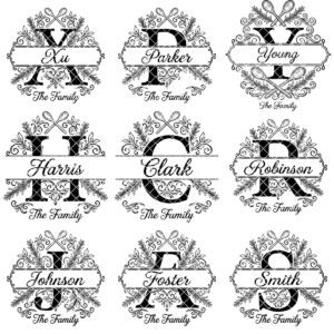 Family Monogram Laser Engraving Alphabet, Chopping Board Art, Kitchen Name