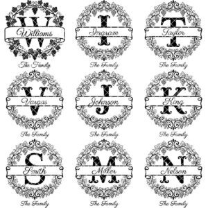 Grapevine Monogram Alphabet Engraving Bundle, Custom Family Name Board