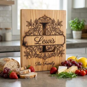 Lemon Branch Monogram Alphabet, Custom Family Name Laser Engraving Bundle