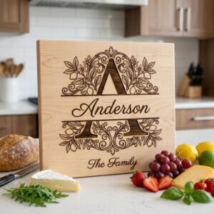 Lemon Branch Monogram Alphabet, Custom Family Name Laser Engraving Bundle