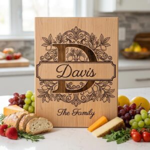 Lemon Branch Monogram Alphabet, Custom Family Name Laser Engraving Bundle