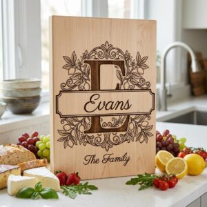 Lemon Branch Monogram Alphabet, Custom Family Name Laser Engraving Bundle