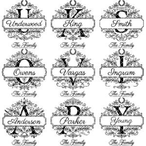 Monogram Board Engraving Design, Family Name Alphabet Bundle, Olive Leaf